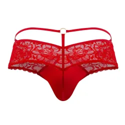 CandyMan String Dentelle à Lacets ATARGIS Rouge